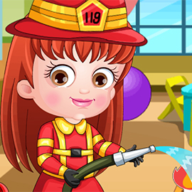 Play Baby Hazel Firefighter Dress Up